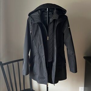 Laundry by Shelli Segal 2-in-1 Hooded Parka Jacket - Black - Women’s Size Small